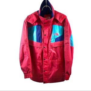 The North Face Pink Blue Windbreaker Jacket S